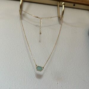 Sage Green Charm Necklace